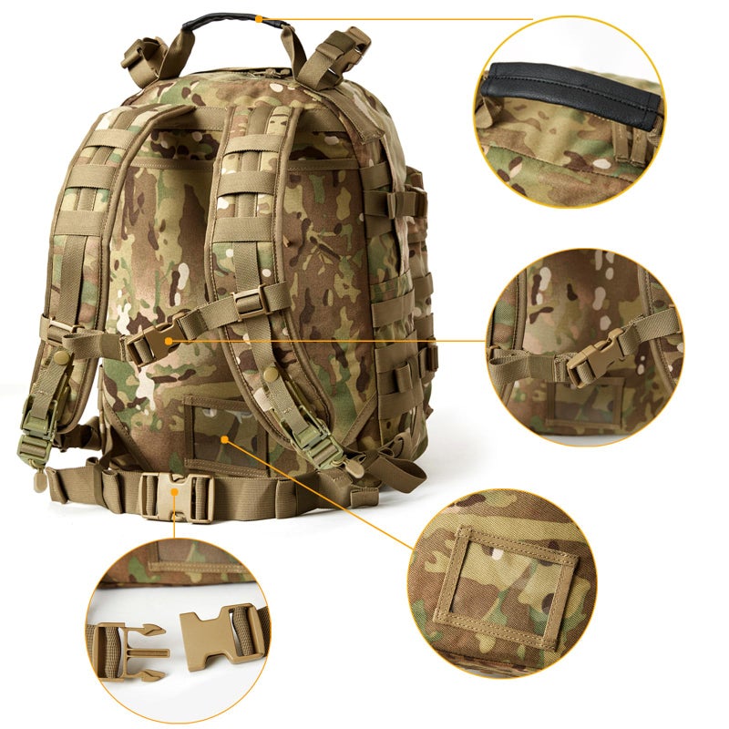 MT Military Army MOLLE 2 Tactical Assault Backpack, Rifleman 3 Day Pack, Medium Rucksack (Assault Pack UN) - Image 3